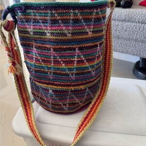 Multicolor Striped Women's Shoulder Bag